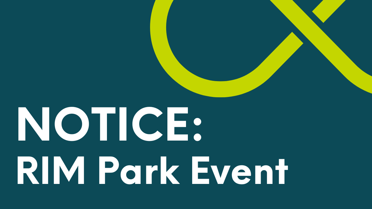 Event Notice at RIM Park in April 2024: Limited Parking at Eastside Branch