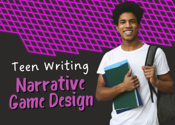 Teen Writing Narrative Game Design graphic